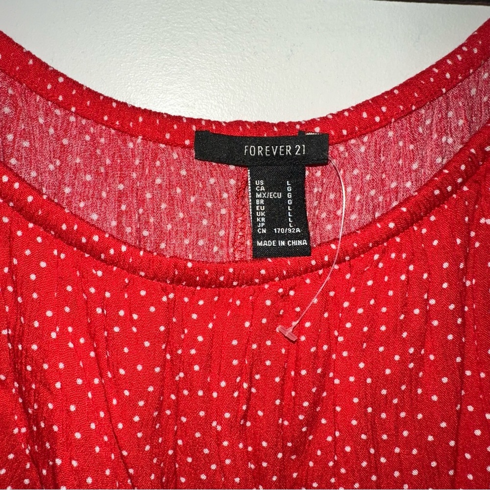 🌷5/$20 Forever 21 Juniors Red Top - Picture 2 of 4